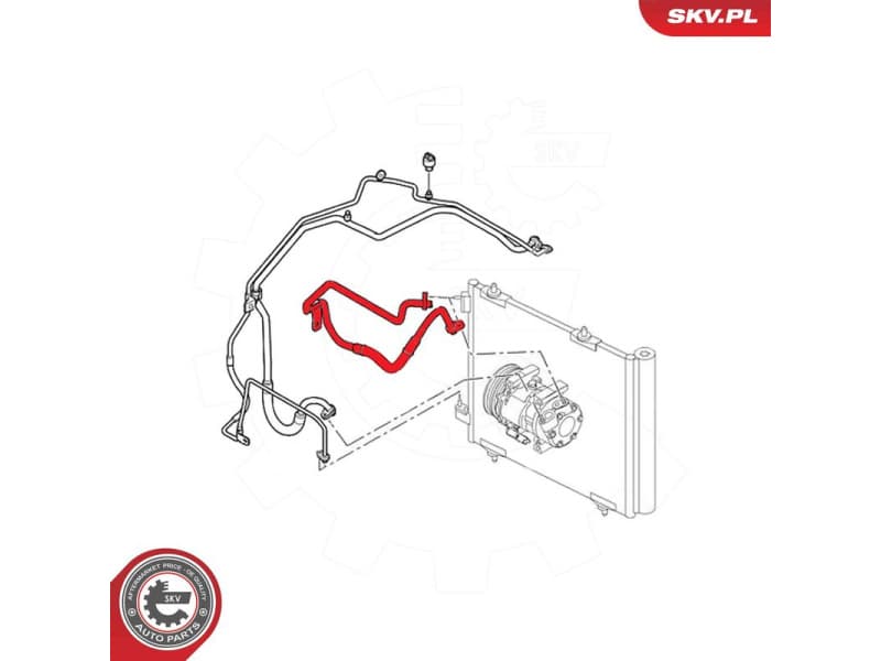 High/Low-pressure Line, air conditioning 43SKV595 - image 5
