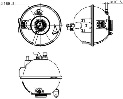Expansion Tank, coolant BEHR CRT 223 000S