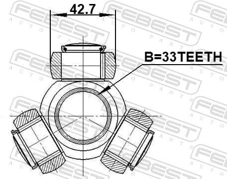 Spider Assembly, drive shaft 2216-D4224 - image 2