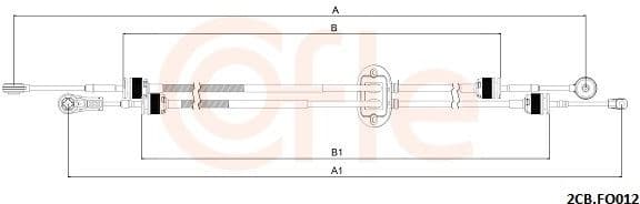 Cable Pull, manual transmission 92.2CB.FO012