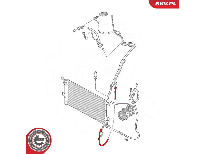 High/Low-pressure Line, air conditioning 43SKV572 - image 2