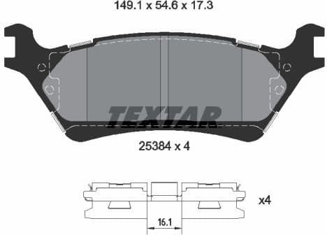 Brake Pad Set, disc brake 2538401