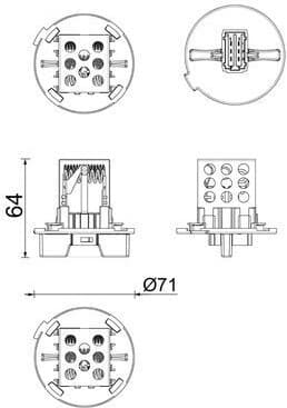 Resistor, interior blower BEHR *** PREMIUM LINE *** ABR 167 000P
