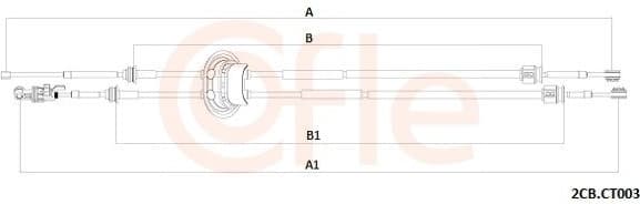 Cable Pull, manual transmission 92.2CB.CT003