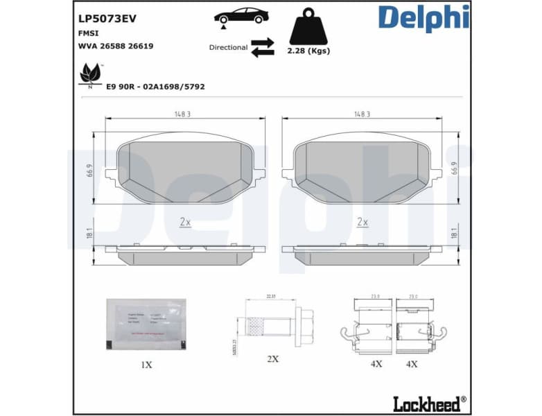 Brake Pad Set, disc brake LP5073EV