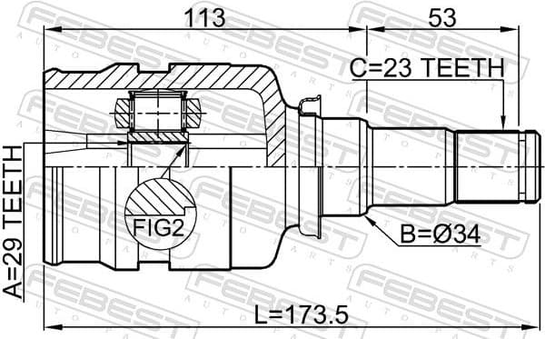 Joint Kit, drive shaft 0111-NGJ10 - image 2