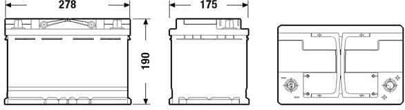 Starter Battery AGM EK720 - image 2