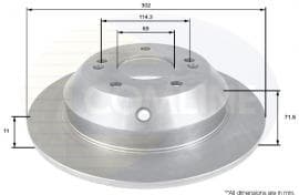 Brake disc, 1pcs REAR ADC2409
