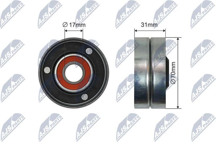 Tensioner Pulley, V-ribbed belt RNK-LR-015