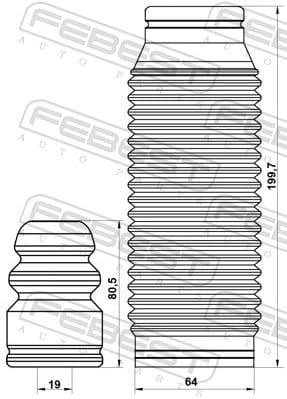 Dust Cover Kit, shock absorber HYSHB-SBF-KIT - image 2