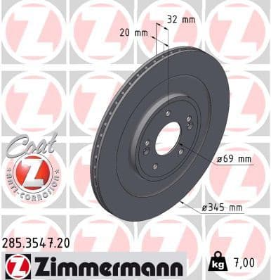 Brake Disc COAT Z 285.3547.20