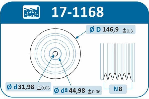 Belt Pulley, crankshaft Technology & Quality, Made in Spain 17-1168 - image 2