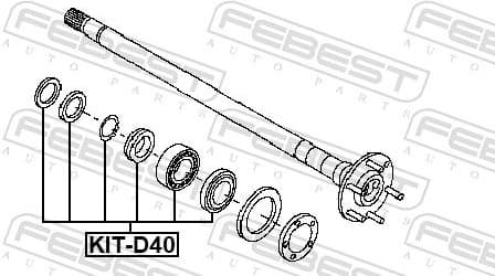 Bearing, drive shaft KIT-D40 - image 2