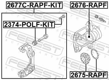 Piston, brake caliper 2676-RAPF