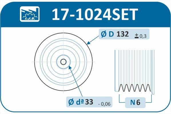 Belt Pulley Set, crankshaft Technology & Quality, Made in Spain 17-1024SET - image 3