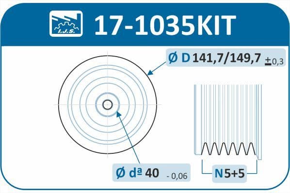 Belt Pulley Set, crankshaft Technology & Quality, Made in Spain 17-1035KIT - image 3
