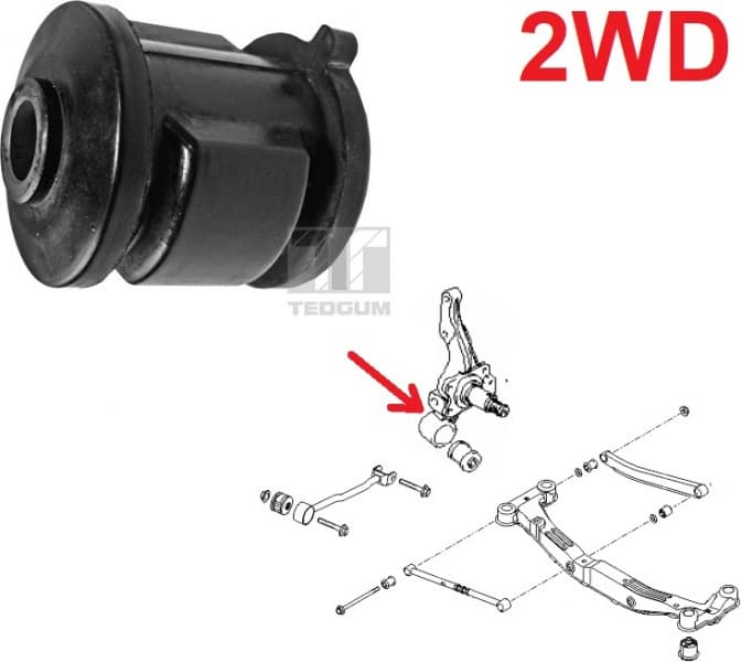 Silentblock rear axle ZTT-DW-042B