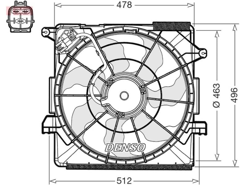Fan, engine cooling DER43000