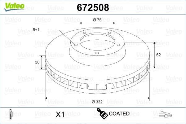 Brake Disc COATED 672508