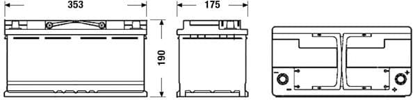 Starter Battery AGM EK960 - image 2