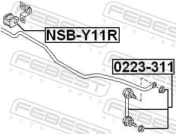 Mounting, stabiliser bar NSB-Y11R - image 2