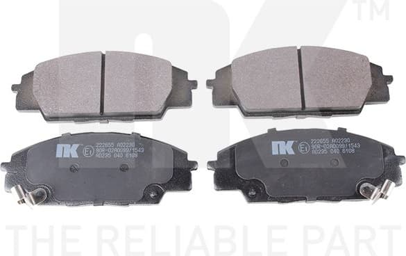 Brake Pad Set, disc brake 222655