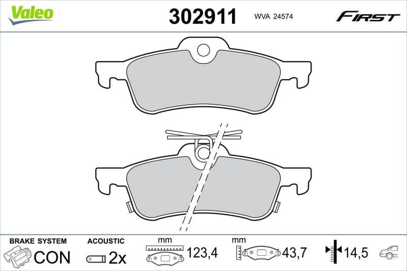 Brake Pad Set, disc brake ESSENTIAL 302911