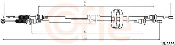 Cable Pull, manual transmission 92.15.2893