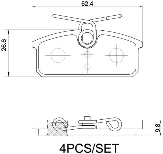Brake Pad Set, disc brake PRIME LINE P 68 077