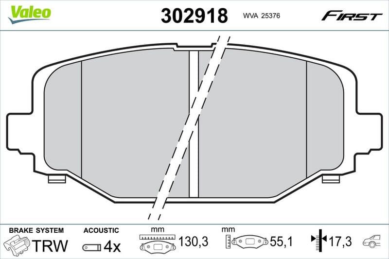 Brake Pad Set, disc brake ESSENTIAL 302918