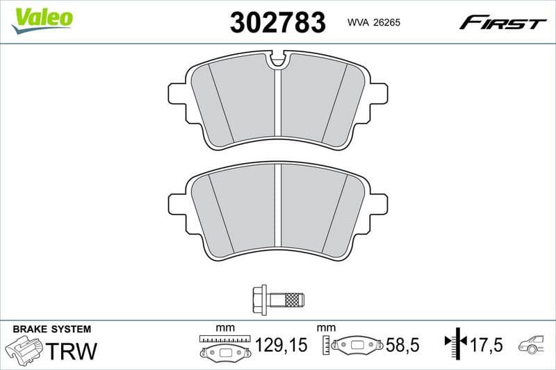 Brake Pad Set, disc brake ESSENTIAL 302783