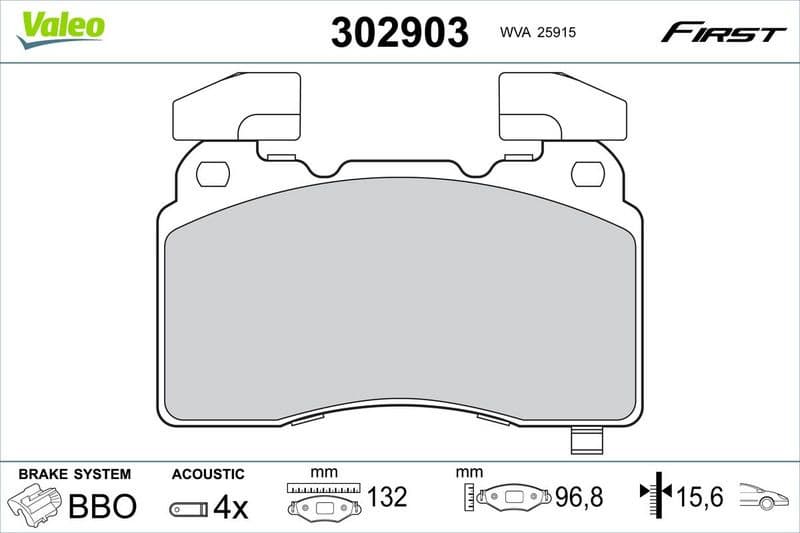 Brake Pad Set, disc brake ESSENTIAL 302903