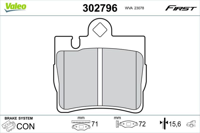 Brake Pad Set, disc brake ESSENTIAL 302796