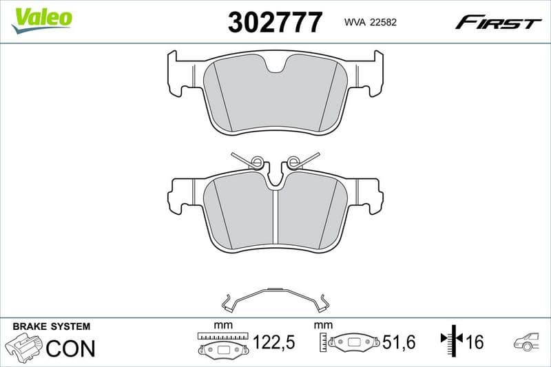 Brake Pad Set, disc brake ESSENTIAL 302777