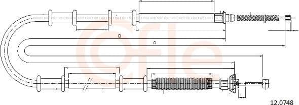 Cable Pull, parking brake 92.12.0748
