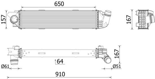 Charge Air Cooler BEHR *** PREMIUM LINE *** CI 701 000P