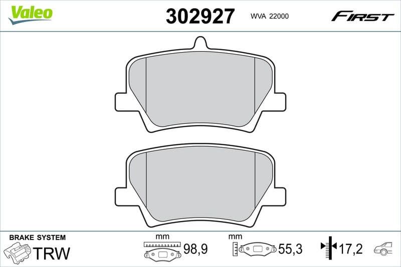 Brake Pad Set, disc brake ESSENTIAL 302927