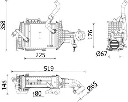 Charge Air Cooler BEHR *** PREMIUM LINE *** CI 665 000P