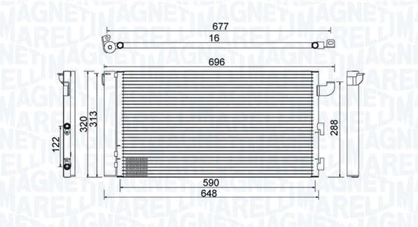Condenser, air conditioning 350203857000
