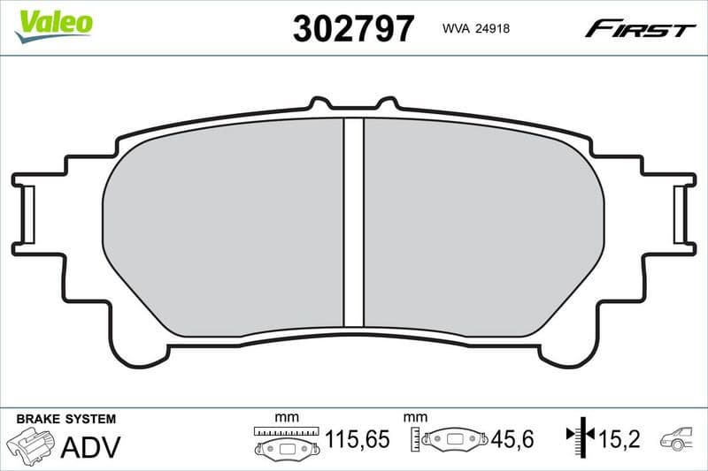 Brake Pad Set, disc brake ESSENTIAL 302797