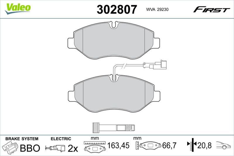 Brake Pad Set, disc brake ESSENTIAL 302807