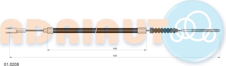 Cable Pull, parking brake 01.0208