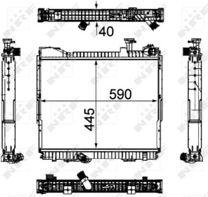 Radiator, engine cooling 53860