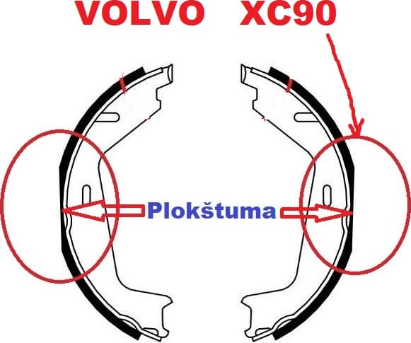 Brake shoes handbrake, Top Quality FSB4130