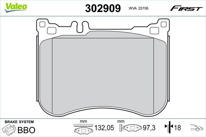 Brake Pad Set, disc brake ESSENTIAL 302909