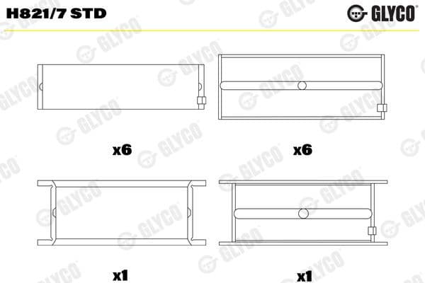 Crankshaft Bearing H821/7 STD