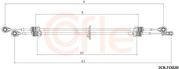 Cable Pull, manual transmission 92.2CB.FO020