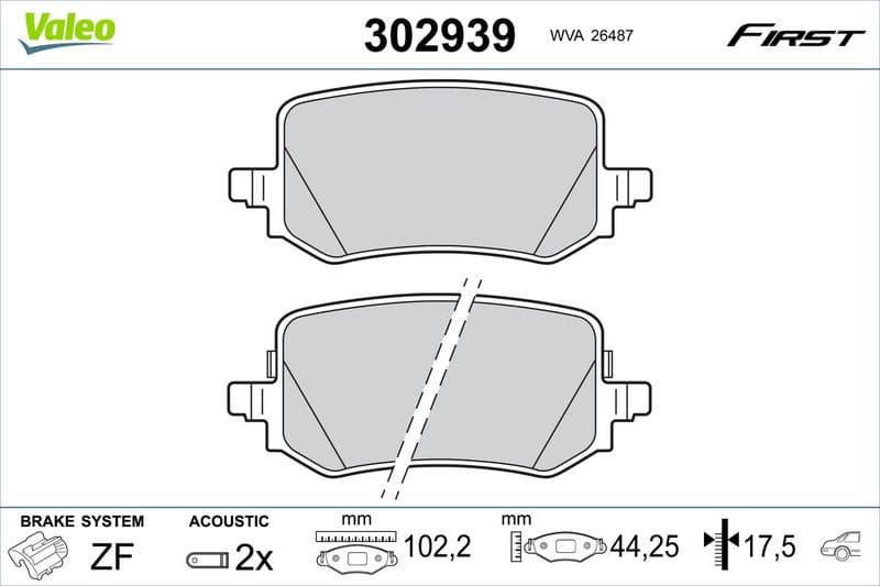 Brake Pad Set, disc brake ESSENTIAL 302939