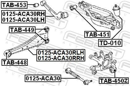 Control/Trailing Arm, wheel suspension 0125-ACA30RRH - image 2