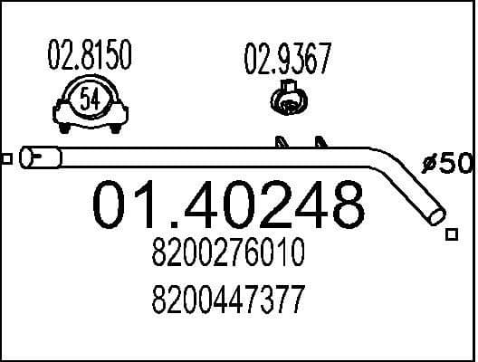 Exhaust Pipe 01.40248